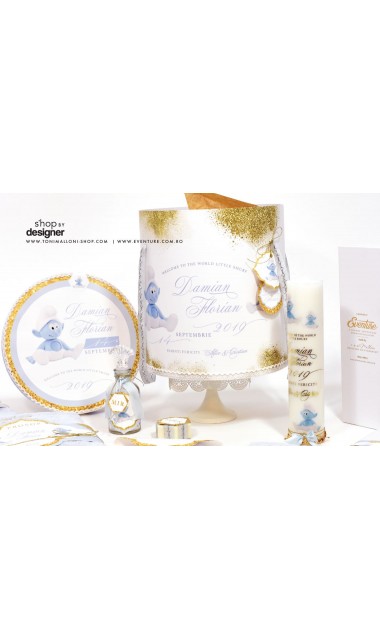 Trusou de botez complet pentru baieti cu strumfi, Bebe Strumf 5